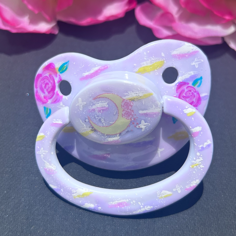 Hand Painted Adult Pacifier - Magic Color Change