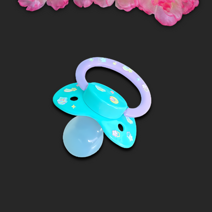 Glow In The Dark Adult Pacifier - Stars and Moon