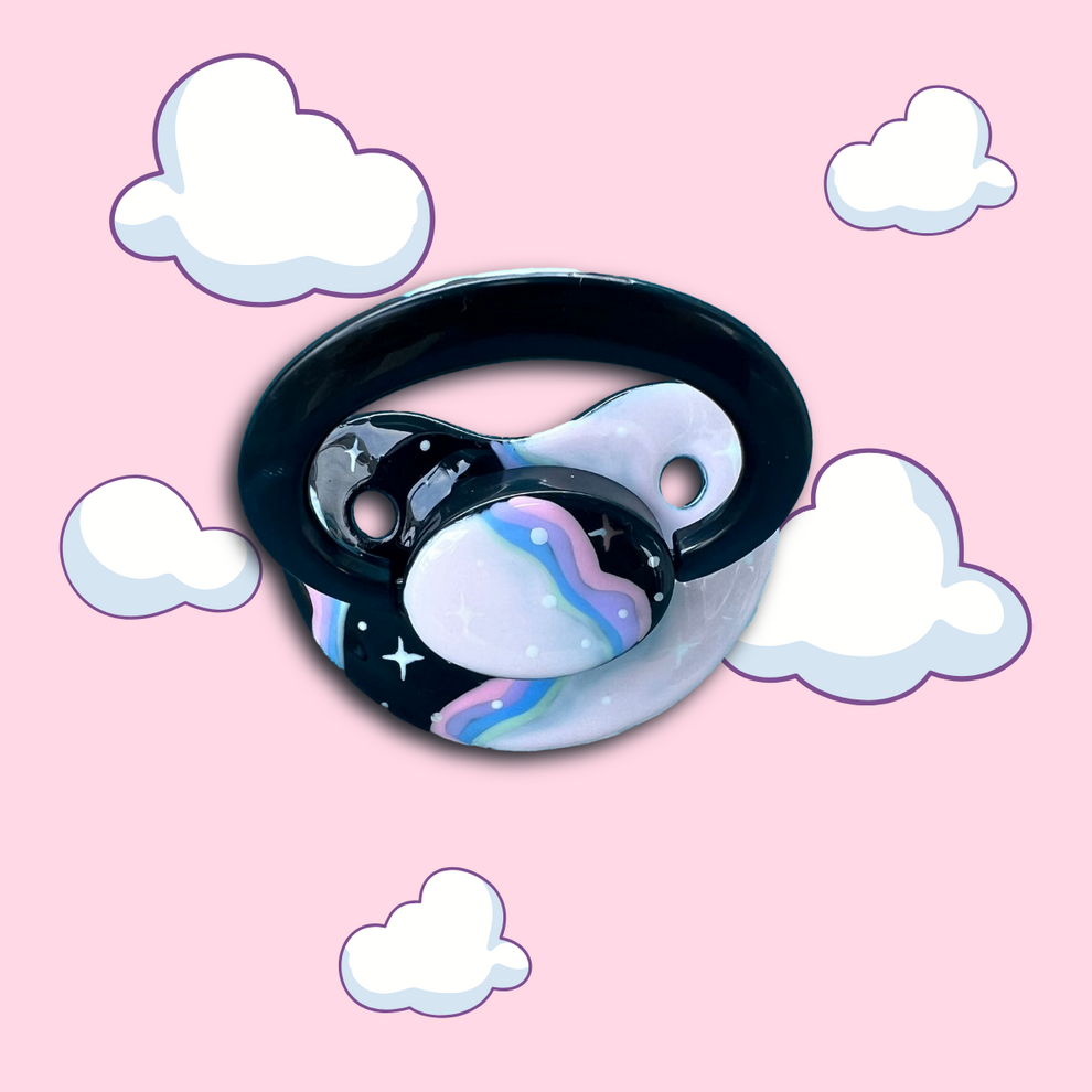 Hand Painted Adult Pacifier - Retro Galaxy – Vixen's Hidden Desires™