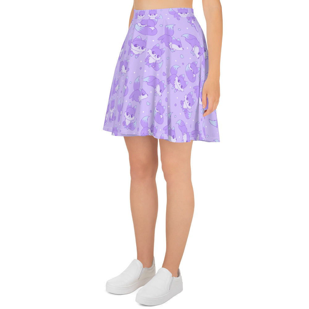 Kawaii Galaxy Fox Skater Skirt