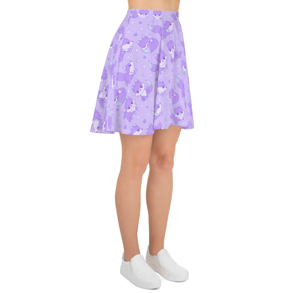Kawaii Galaxy Fox Skater Skirt