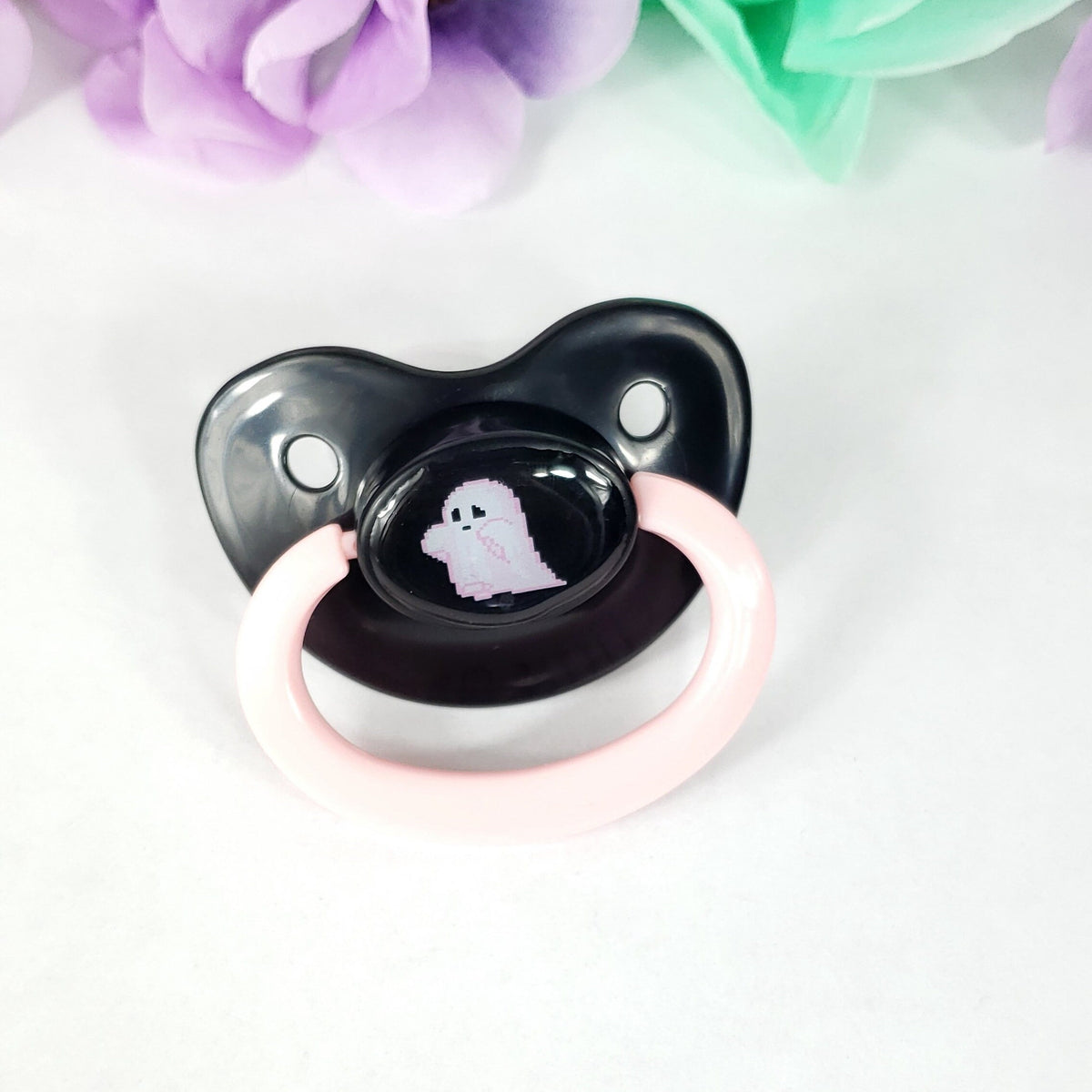 Pink Ghost Adult Pacifier