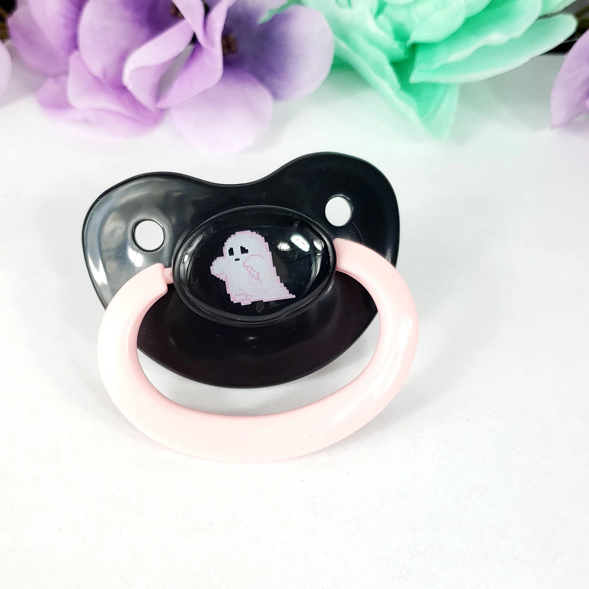 Pink Ghost Adult Pacifier