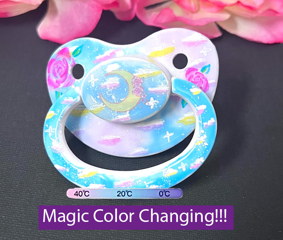 Hand Painted Adult Pacifier - Magic Color Change