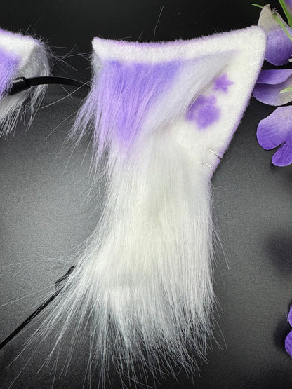 Purple Kitten Pet Play Animal Ears