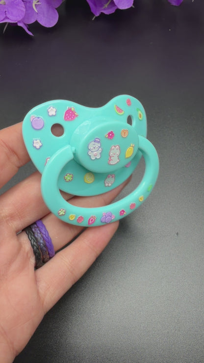 Glow In The Dark Adult Pacifier - Fruit and Friends