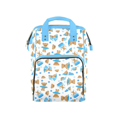 Cozy Blue Bear Large Diaper Bag
