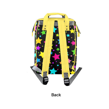 Neon Stars Large Diaper Bag