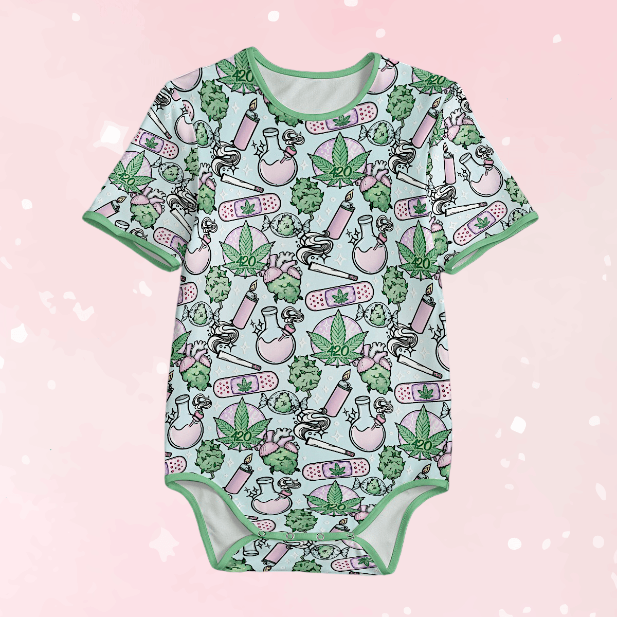Blue Cannabis Adult Unisex CuddleSuit