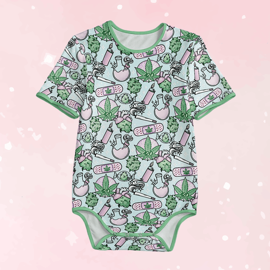 Blue Cannabis Adult Unisex CuddleSuit