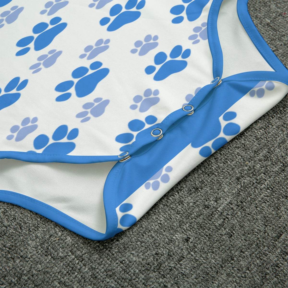 Blue Puppy Paws Adult Unisex CuddleSuit