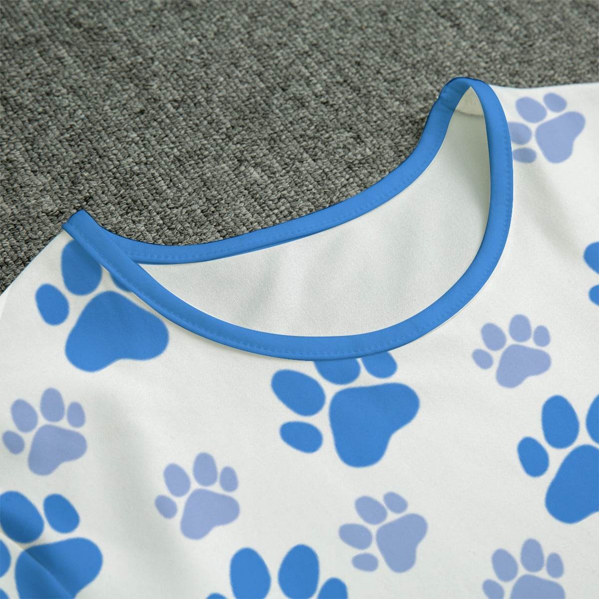 Blue Puppy Paws Adult Unisex CuddleSuit