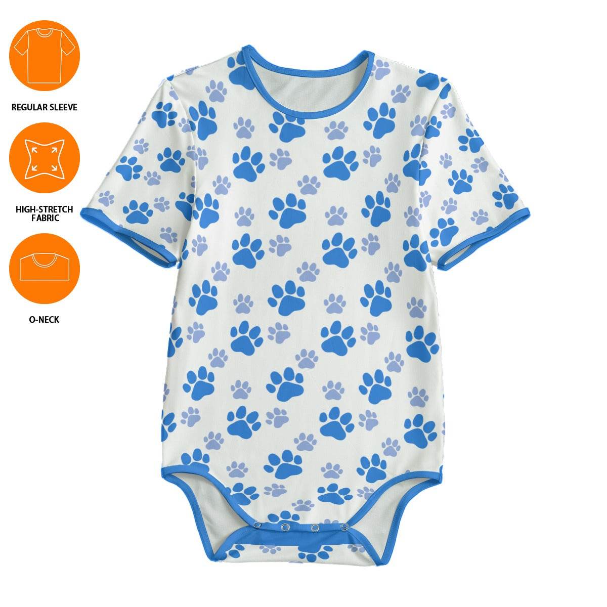 Blue Puppy Paws Adult Unisex CuddleSuit