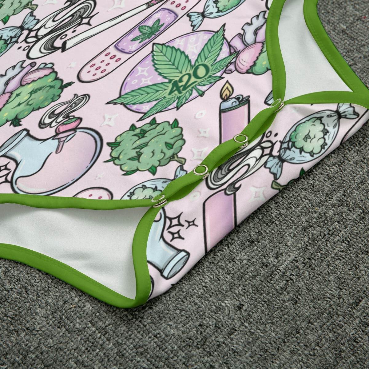Cute Cannabis Pink Adult CuddleSuit