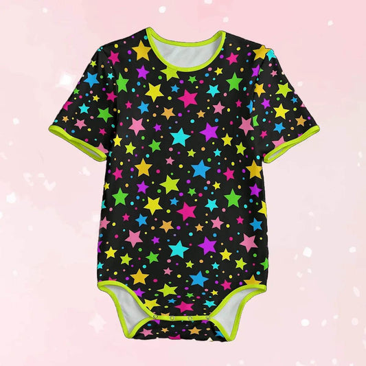 Neon Stars Adult Unisex CuddleSuit