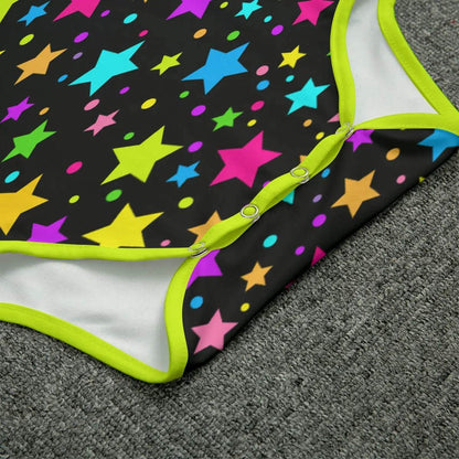 Neon Stars Adult Unisex CuddleSuit