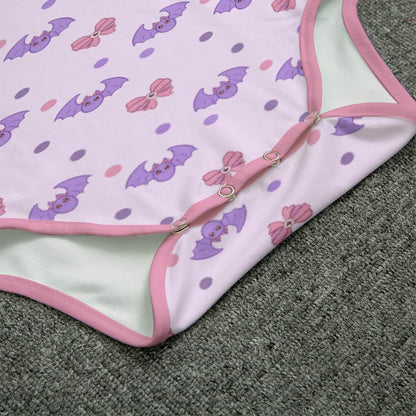 Pastel Spoopy Bats Adult Unisex CuddleSuit