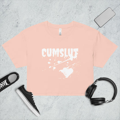 Cumslut Women’s crop top - Mature Adult T-Shirt