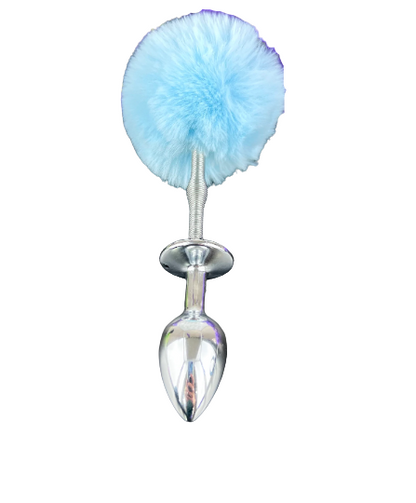 Baby Blue Springy Bunny Tail Plug