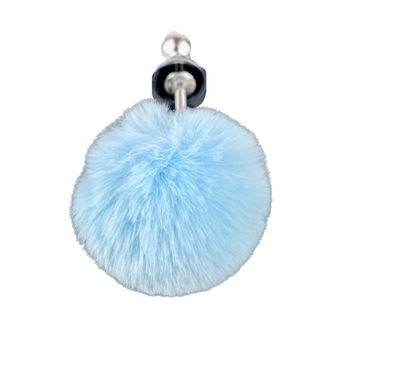 Baby Blue Springy Bunny Tail Plug