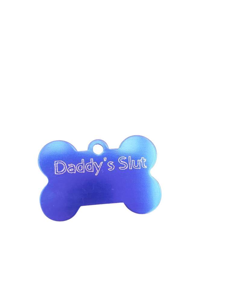 Daddy's Slut Engraved Dog Tag, BDSM, Owned, Submissive Tag | Vixen's Hidden Desires