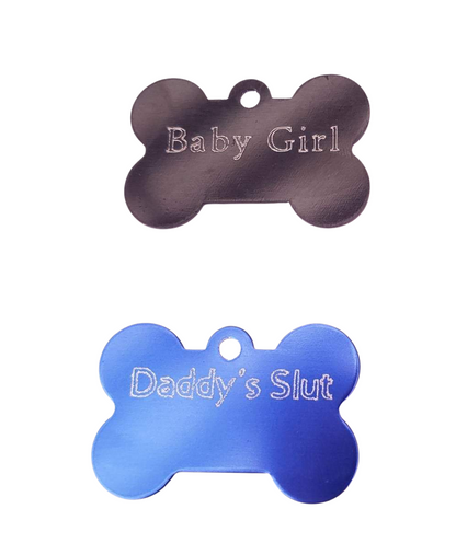 Custom Engraved Dog Tag, BDSM, Owned, Submissive Tag | Vixen's Hidden Desires