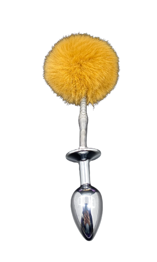 Brown Springy Bunny Tail Plug (Small)-Pet Play Tails-Vixen's Hidden Desires Brown Springy Bunny Tail Plug (Small)-Pet Play Tails-Vixen's Hidden Desires