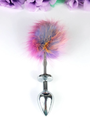 Pink Ombre Springy Bunny Tail Plug