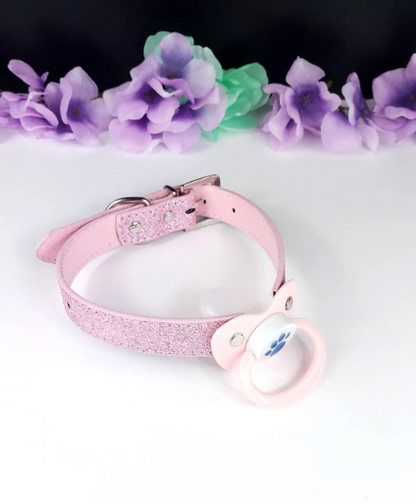 Blue Paw Print Pacifier Gag