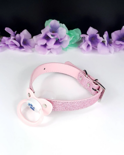 Blue Paw Print Pacifier Gag