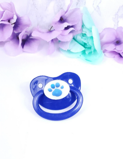 Blue Paw Print Adult Pacifier