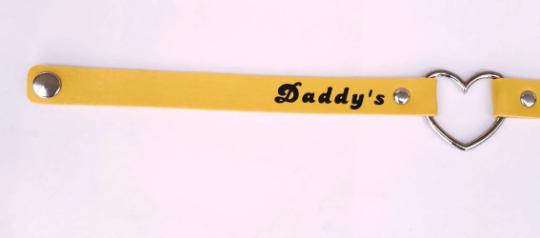 Yellow Daddy's Slut Choker
