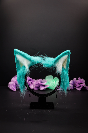 Teal Pet Play Paw and Ears Set