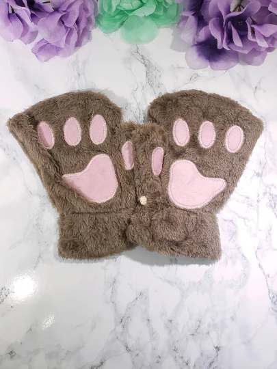 Light Brown Pet Play Paw and Ears Set