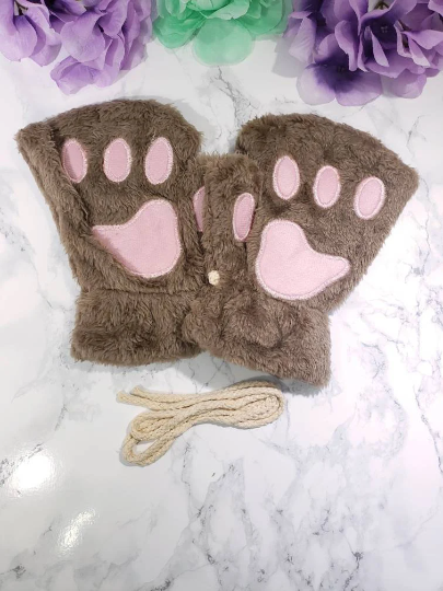 Light Brown Pet Play Paw and Ears Set