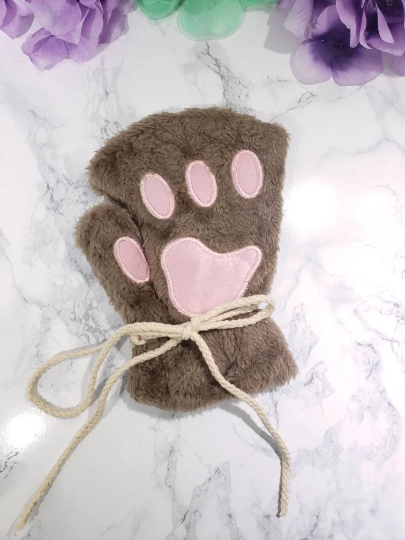 Light Brown Pet Play Paw and Ears Set