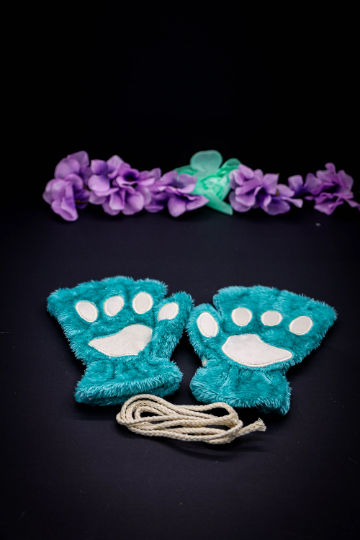 Teal Pet Play Paw and Ears Set