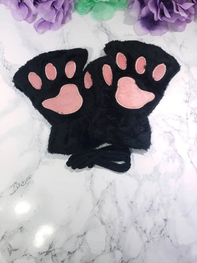 Black Pet Play Paw and Ears Set