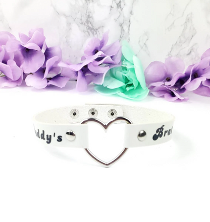 Daddy's Brat Choker (White)