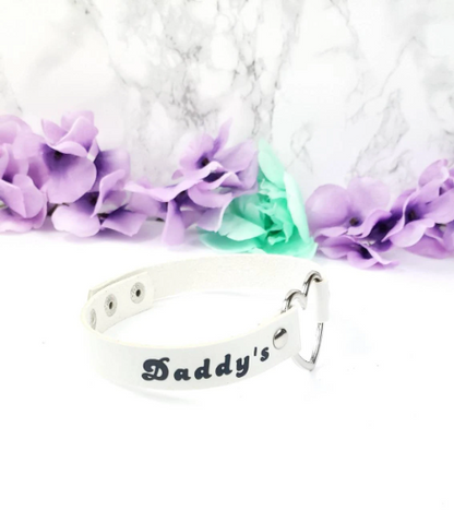 Daddy's Brat Choker (White)