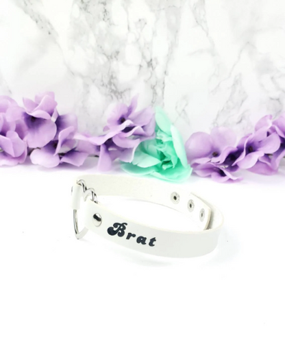 Daddy's Brat Choker (White)