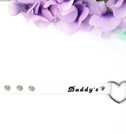 Daddy's Brat Choker (White)