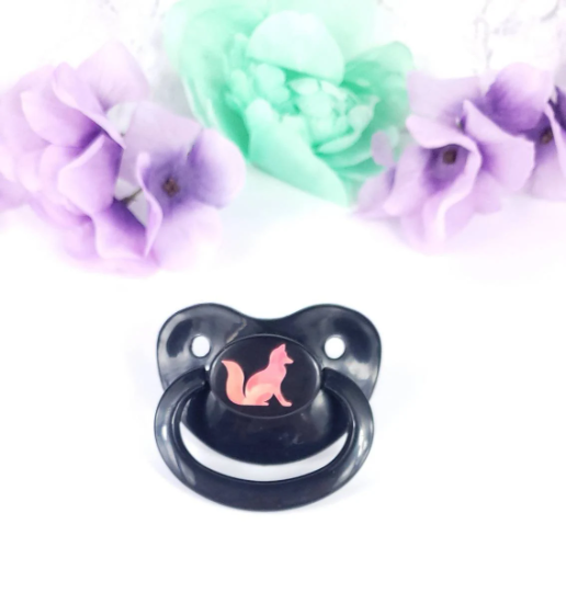 Holographic Fox Adult Pacifier