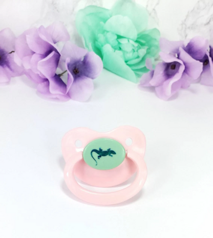 Holographic Lizard Adult Pacifier