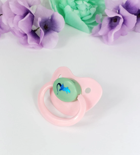 Holographic Lizard Adult Pacifier