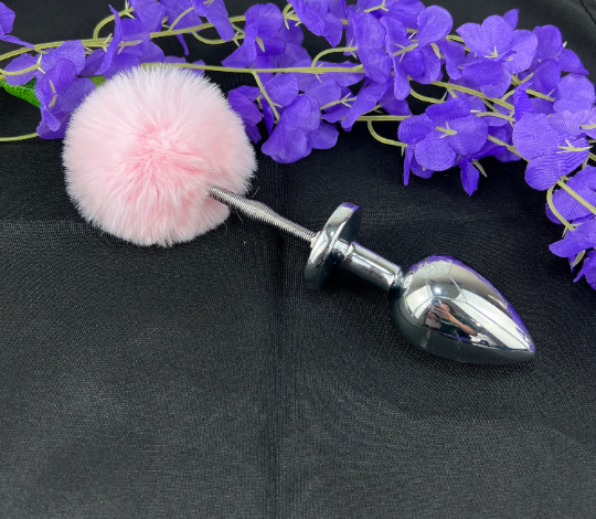 Baby Pink Springy Bunny Tail Plug