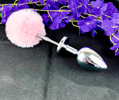 Baby Pink Springy Bunny Tail Plug