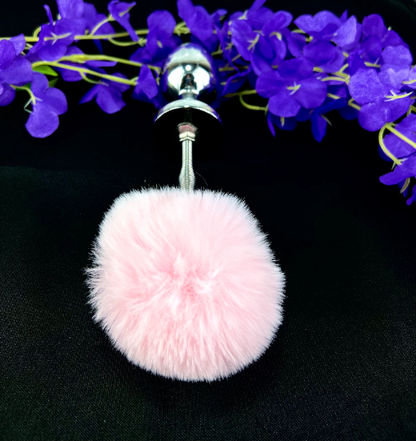 Baby Pink Springy Bunny Tail Plug