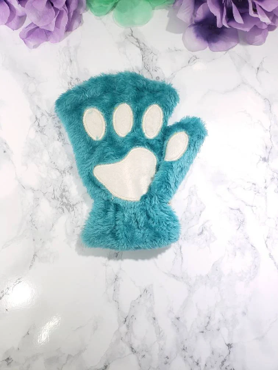 Teal Pet Play Paw and Ears Set