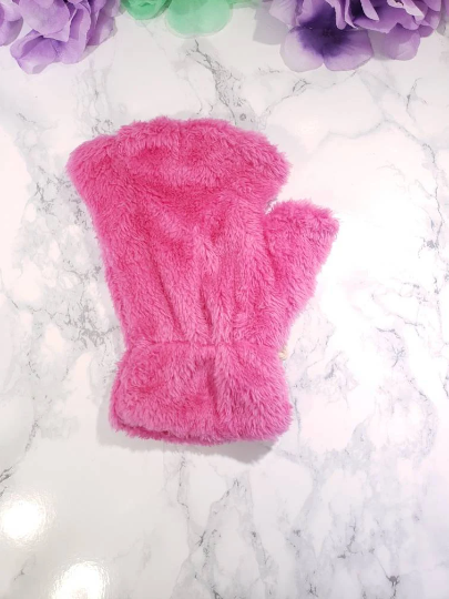Hot Pink Pet Play Fingerless Gloves